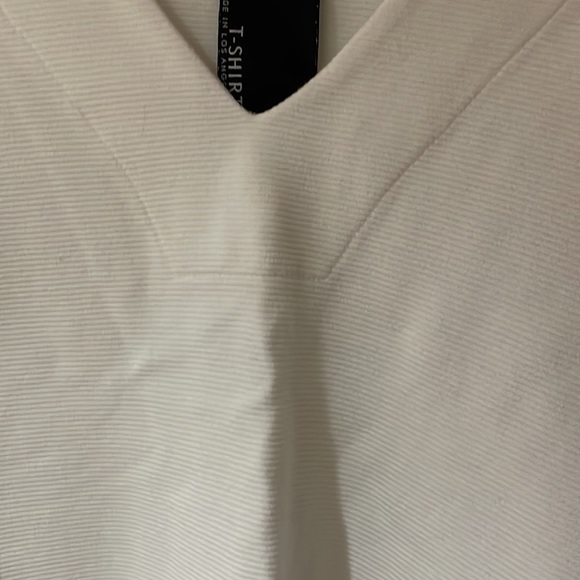 Dolan white ribbed thick v t-shirt in size small - Picture 2 of 7